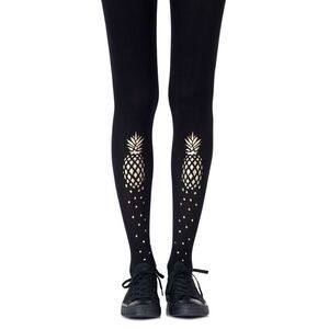 Zohara Pineapple Tights Gold Pineapple Women Blackgold